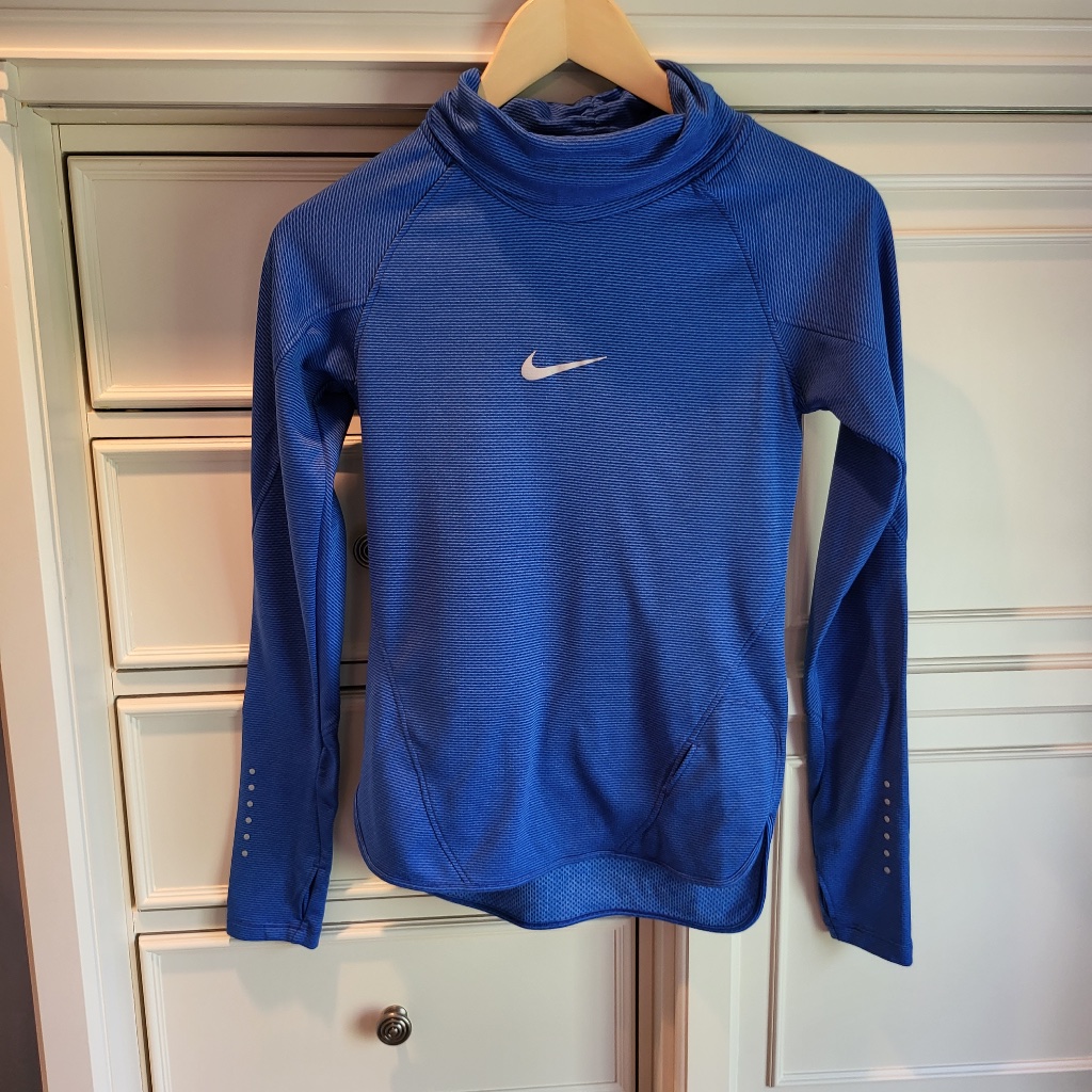 Nike Running Top Long Sleeve Size Xs Blue Womens
